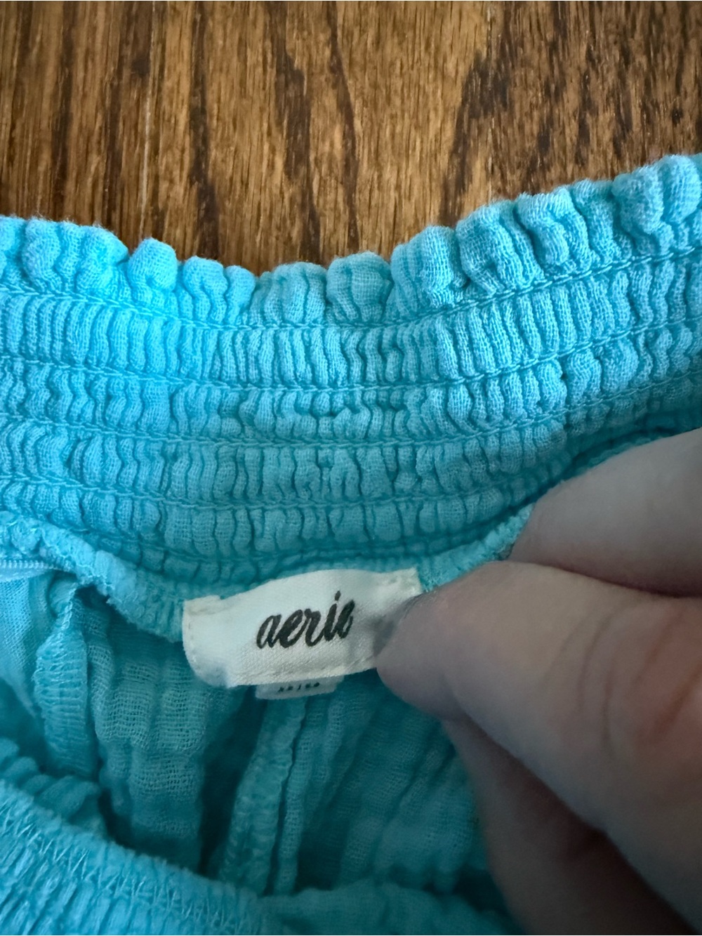 Aerie Gauzy High Waisted Short Size Medium Sky Blue Color - Picture 4 of 6